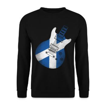 Schottland Flagge Gitarre - Unisex Pullover - Schwarz - Vorne - Alina (178cm) & Michal (187cm)