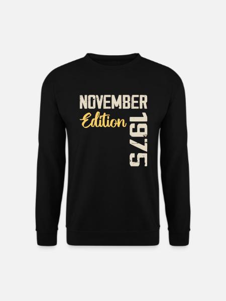 Geboren im November 1975 - Ausgabe 1975 - Unisex Pullover - Schwarz