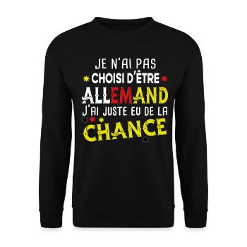 Allemand Allemagne Europe Cadeau Pays Humour Homme - Sweat-shirt Unisexe - noir - Devant - Alina (178cm) & Michal (187cm)