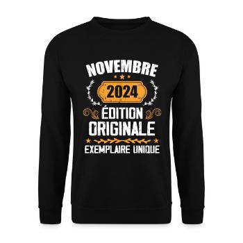 Cadeau D'anniversaire En Novembre 2024 - 2024 - Sweat-shirt Unisexe - noir - Devant - Alina (178cm) & Michal (187cm)
