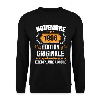 Cadeau D'anniversaire En Novembre 1996 - 1996 - Sweat-shirt Unisexe - noir - Devant - Alina (178cm) & Michal (187cm)