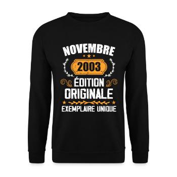 Cadeau D'anniversaire En Novembre 2003 - 2003 - Sweat-shirt Unisexe - noir - Devant - Alina (178cm) & Michal (187cm)