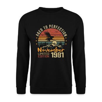 Les Légendes Sont Nées En Novembre 1981 - 1981 - Sweat-shirt Unisexe - noir - Devant - Alina (178cm) & Michal (187cm)