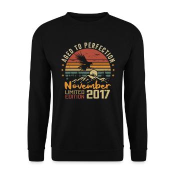 The Legends were born in November 2017 - 2017 - Unisex Sweatshirt - black - Front - Alina (178cm) & Michal (187cm)