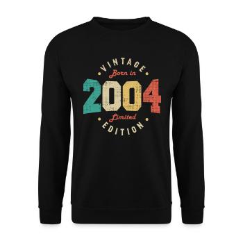 Vintage 2004 Original 2004 Retro Anniversary 2004 - Unisex Sweatshirt - black - Front - Alina (178cm) & Michal (187cm)