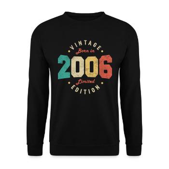 Vintage 2006 Original 2006 Anniversaire Rétro 2006 - Sweat-shirt Unisexe - noir - Devant - Alina (178cm) & Michal (187cm)