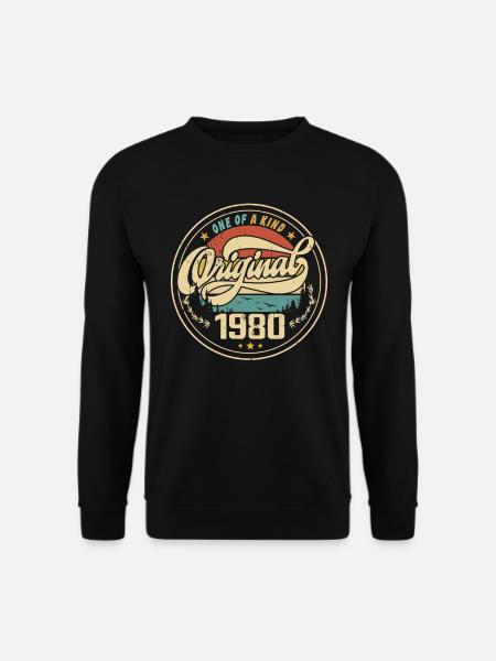 Original 1980 Jahrgang - 1980 Geburtstagsgeschenk - Unisex Pullover - Schwarz