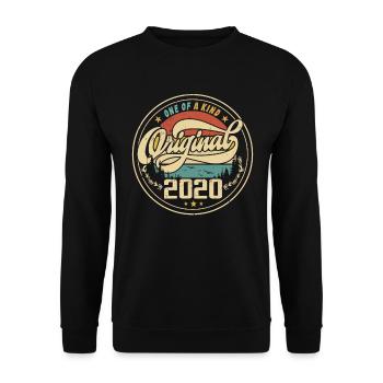 Original 2020 Jahrgang - 2020 Geburtstagsgeschenk - Unisex Pullover - Schwarz - Vorne - Alina (178cm) & Michal (187cm)
