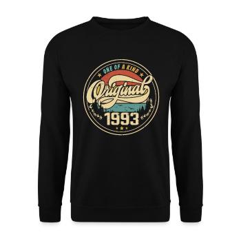 Original 1993 Vintage - Cadeau D’anniversaire 1993 - Sweat-shirt Unisexe - noir - Devant - Alina (178cm) & Michal (187cm)