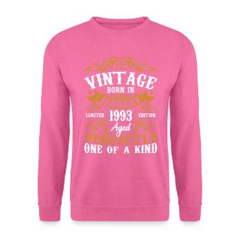Janvier 1993 Vintage Anniversaire Rétro Cadeau - Sweat-shirt Unisexe - rose - Devant