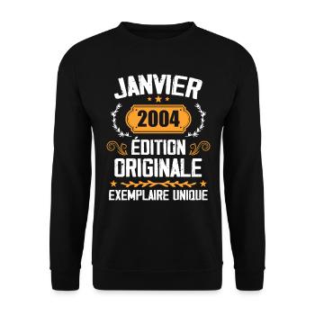 Anniversary Vintage Gift January 2004 - 2004 - Unisex Sweatshirt - black - Front - Alina (178cm) & Michal (187cm)