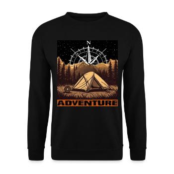 Adventure - Unisex Sweatshirt - black - Front - Alina (178cm) & Michal (187cm)