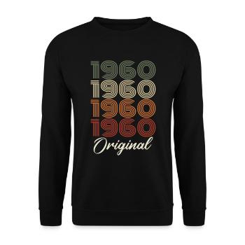1960 Cadeau D'anniversaire Vintage Original 1960 - Sweat-shirt Unisexe - noir - Devant - Alina (178cm) & Michal (187cm)