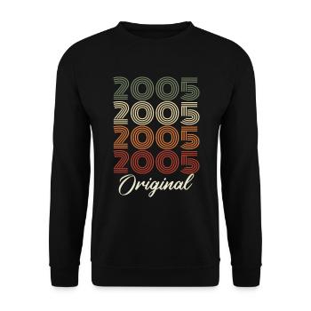 2005 Original Vintage Birthday Gift 2005 - Unisex Sweatshirt - black - Front - Alina (178cm) & Michal (187cm)