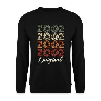 2002 Cadeau D'anniversaire Vintage Original 2002 - Sweat-shirt Unisexe - noir - Devant - Alina (178cm) & Michal (187cm)