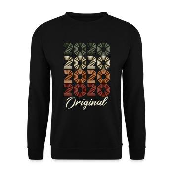 2020 Cadeau D'anniversaire Vintage Original 2020 - Sweat-shirt Unisexe - noir - Devant - Alina (178cm) & Michal (187cm)