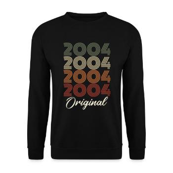 2004 Cadeau D'anniversaire Vintage Original 2004 - Sweat-shirt Unisexe - noir - Devant - Alina (178cm) & Michal (187cm)