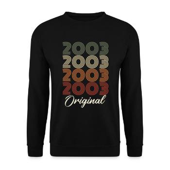 2003 Original Vintage Geburtstagsgeschenk 2003 - Unisex Pullover - Schwarz - Vorne - Alina (178cm) & Michal (187cm)