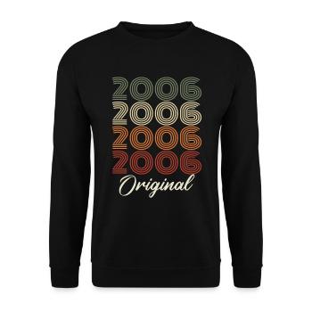 2006 Original Vintage Geburtstagsgeschenk 2006 - Unisex Pullover - Schwarz - Vorne - Alina (178cm) & Michal (187cm)