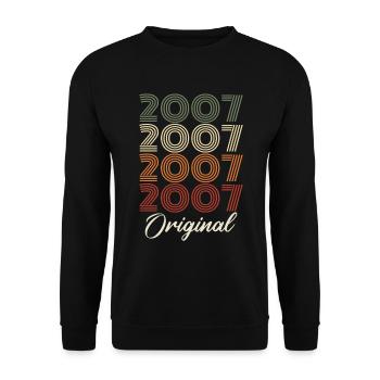 2007 Original Vintage Birthday Gift 2007 - Unisex Sweatshirt - black - Front - Alina (178cm) & Michal (187cm)