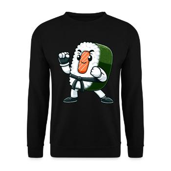 Sushi Karate - Unisex Pullover - Schwarz - Vorne - Alina (178cm) & Michal (187cm)