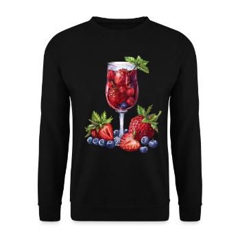 Fantaisie de cocktail de baies d’été - Sweat-shirt Unisexe - noir - Devant - Alina (178cm) & Michal (187cm)