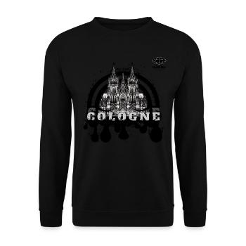 Cologne Köln color splash - Unisex Pullover - Schwarz - Vorne - Alina (178cm) & Michal (187cm)