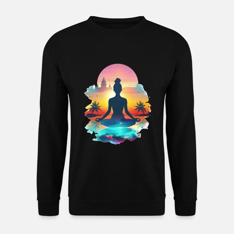 Meditation in Sunset Paradise - Unisex Sweatshirt - black