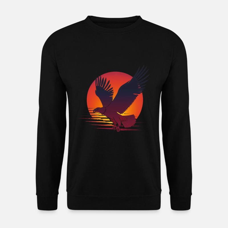 Majestic eagle in sunset - Unisex Sweatshirt - black