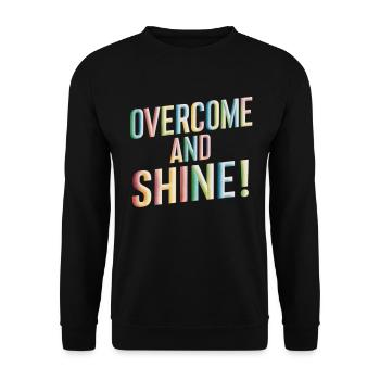 Surmonter et faire briller la motivation - Sweat-shirt Unisexe - noir - Devant - Alina (178cm) & Michal (187cm)
