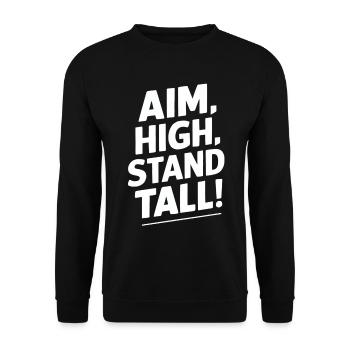 Goals High Are Firm Motivation - Unisex Sweatshirt - black - Front - Alina (178cm) & Michal (187cm)