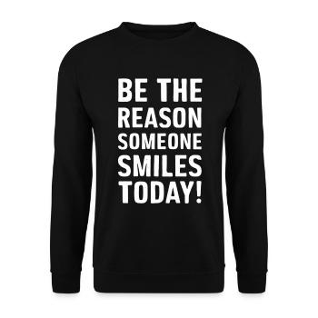 Soyez la raison pour laquelle quelqu’un sourit aujourd’hui - Sweat-shirt Unisexe - noir - Devant - Alina (178cm) & Michal (187cm)