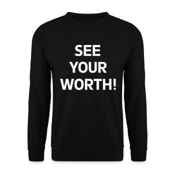 Voir votre message de motivation - Sweat-shirt Unisexe - noir - Devant - Alina (178cm) & Michal (187cm)