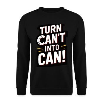 I can't turn into a can! - Unisex Sweatshirt - black - Front - Alina (178cm) & Michal (187cm)