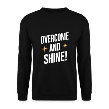 Conquer and shine like a star - Unisex Sweatshirt - black - Front - Alina (178cm) & Michal (187cm)