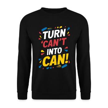 Convertir Impossible de pouvoir être capable - Sweat-shirt Unisexe - noir - Devant - Alina (178cm) & Michal (187cm)
