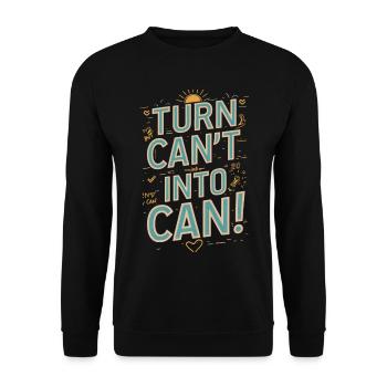 Transformez la canette en canette de motivation - Sweat-shirt Unisexe - noir - Devant - Alina (178cm) & Michal (187cm)