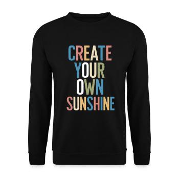 Créez votre propre motivation au soleil - Sweat-shirt Unisexe - noir - Devant - Alina (178cm) & Michal (187cm)