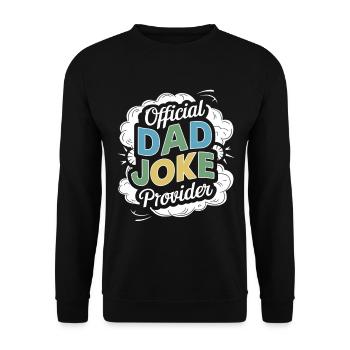 Offizieller Papa Witz Lieferant - Unisex Pullover - Schwarz - Vorne - Alina (178cm) & Michal (187cm)