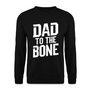 Papa jusqu’à l’os Expression forte - Sweat-shirt Unisexe - noir - Devant - Alina (178cm) & Michal (187cm)