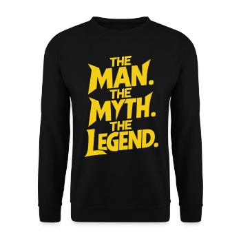 L’homme Le mythe La légende Dynamique - Sweat-shirt Unisexe - noir - Devant - Alina (178cm) & Michal (187cm)