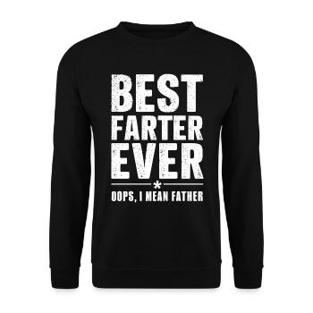 Bester Vater Aller Zeiten Lustiges Statement - Unisex Pullover - Schwarz - Vorne - Alina (178cm) & Michal (187cm)