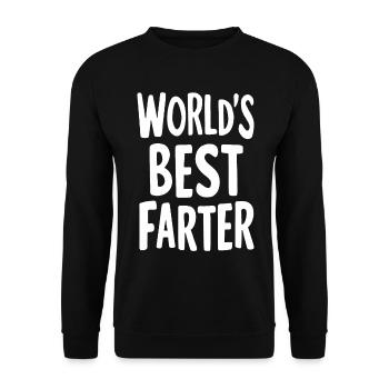 Meilleur Farter du monde Message drôle - Sweat-shirt Unisexe - noir - Devant - Alina (178cm) & Michal (187cm)