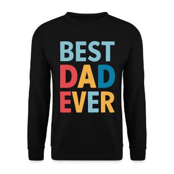 Bester Papa Aller Zeiten Farbenfroh - Unisex Pullover - Schwarz - Vorne - Alina (178cm) & Michal (187cm)