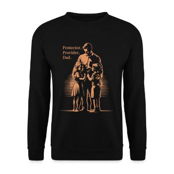 Protecteur, Pourvoyeur, Père - Honorez vos héros - Sweat-shirt Unisexe - noir - Devant - Alina (178cm) & Michal (187cm)