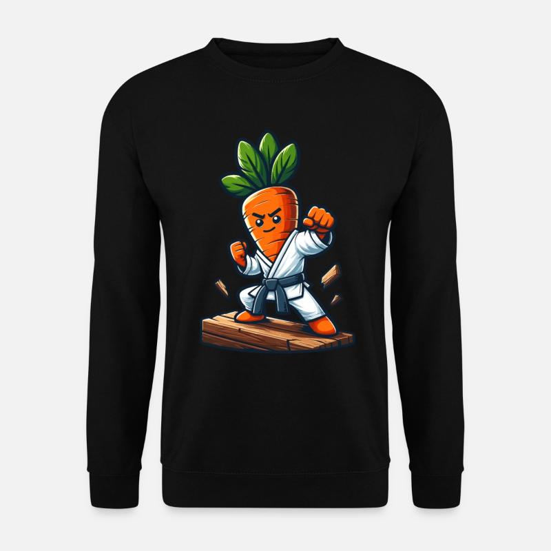 Karaté Carrot Master Fighter Pose - Sweat-shirt Unisexe - noir