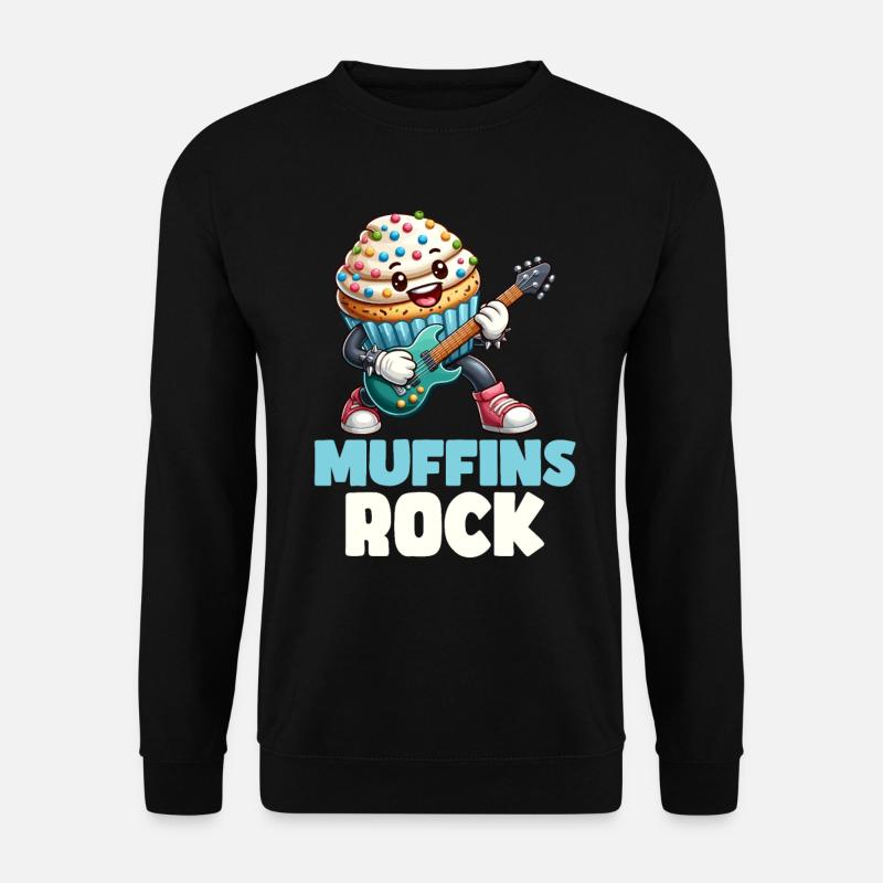 Musical muffin with guitar - Unisex Sweatshirt - black