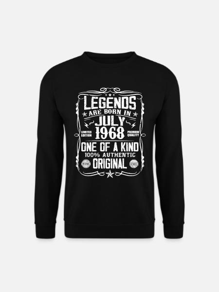 Jahrgang Juli 1968 Geburtstag 1968 Juli 1968 - Unisex Pullover - Schwarz