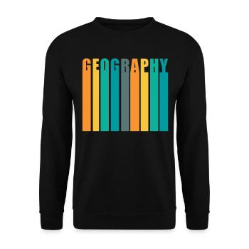 Geography Retro Vintage Stil - Unisex Pullover - Schwarz - Vorne - Alina (178cm) & Michal (187cm)