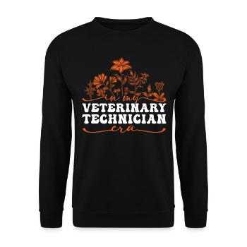 In My Veterinary Technician Era - Unisex Sweatshirt - black - Front - Alina (178cm) & Michal (187cm)